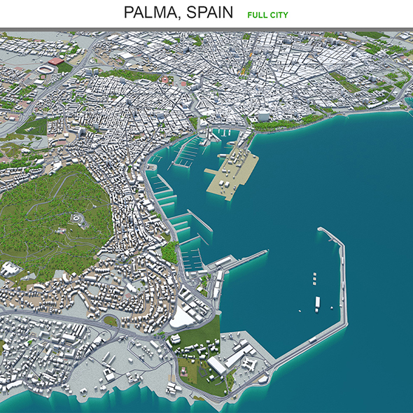 Palma city Spain - 3Docean 29556448