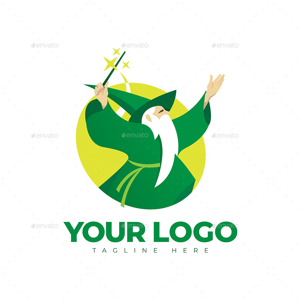 Wizard old man Logo, Logo Templates | GraphicRiver