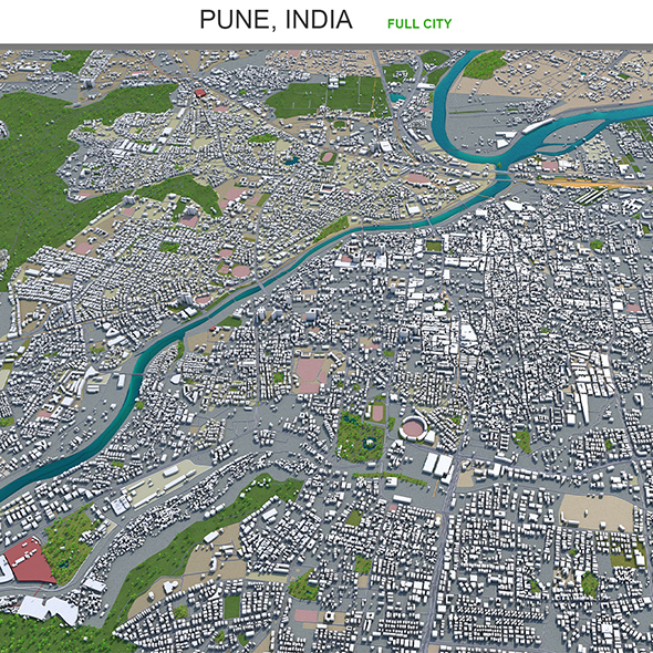 Pune city India - 3Docean 29564885