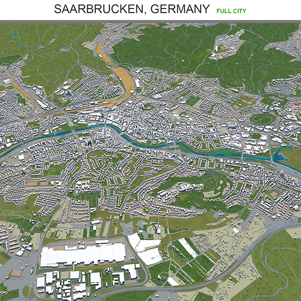 Saarbrucken city Germany - 3Docean 29566928