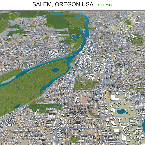 Salem city Oregon - 3Docean 29567019