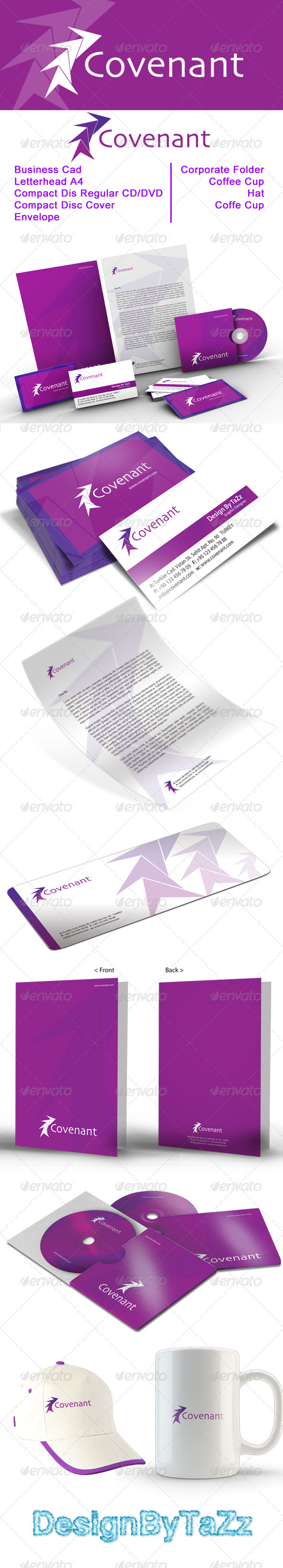 Covenant Corporate Identity Package - Stationery Print Templates