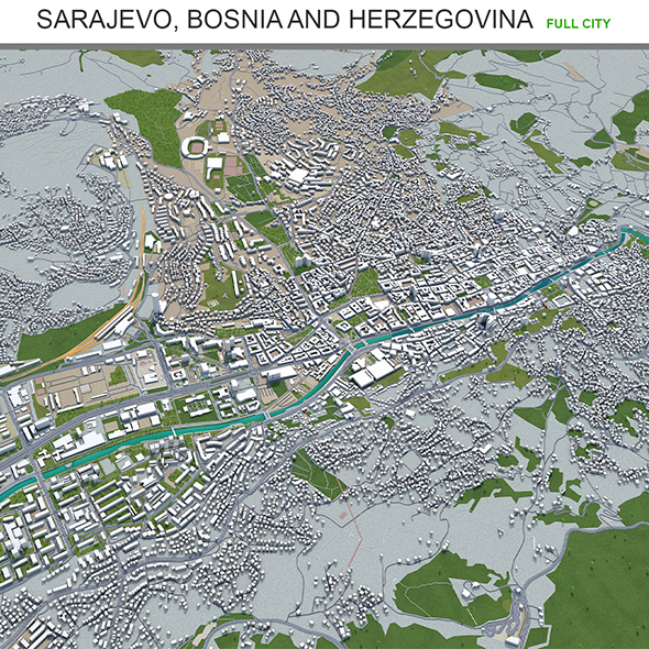 Sarajevo city Bosnia - 3Docean 29571843