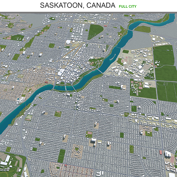 Saskatoon city Canada - 3Docean 29571863