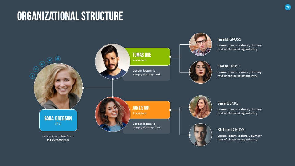 Organizational Chart and Hierarchy PowerPoint Presentation Template by ...