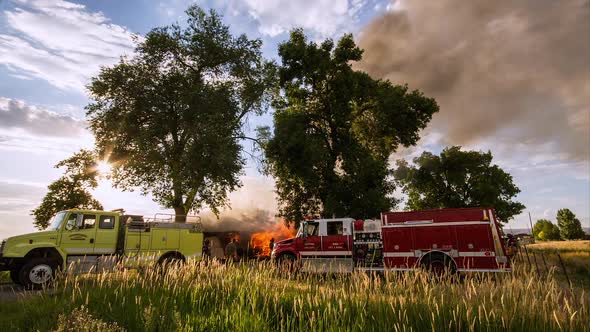 Time lapse of house burning down alt