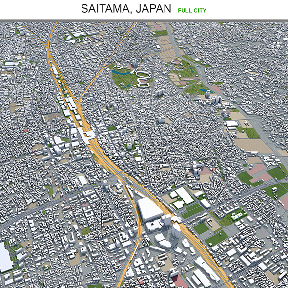 Saitama city Japan - 3Docean 29586351