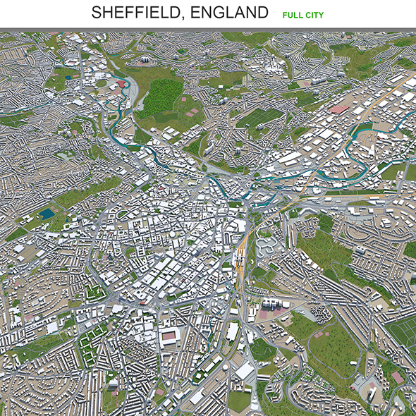 Sheffield city England - 3Docean 29586902
