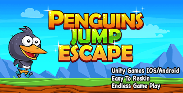 Penguin Jump Escape + Unity Project + IOS and Android