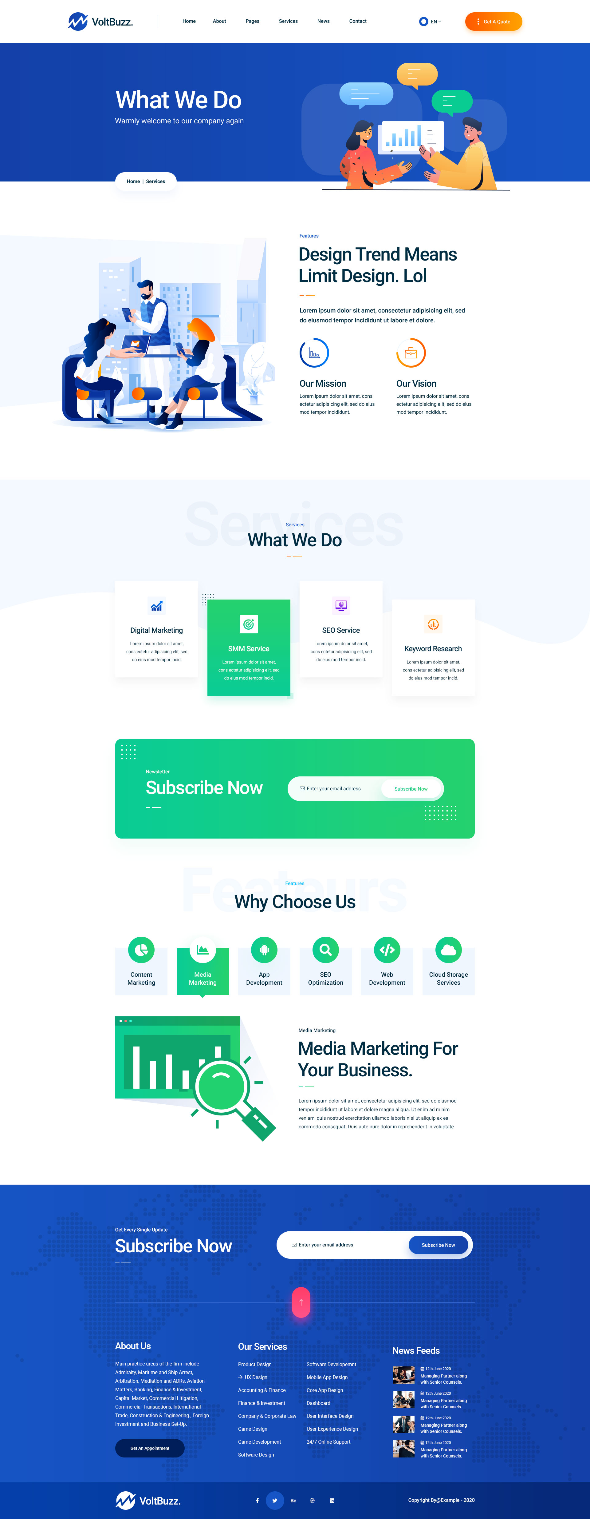 Voltbuzz - Digital Marketing Agency Html Template By Webtend 