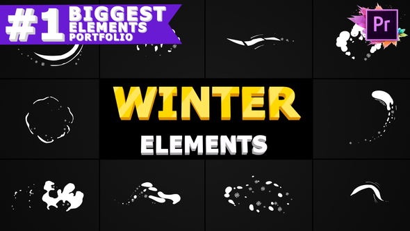 Winter Elements Pack | Premiere Pro MOGRT