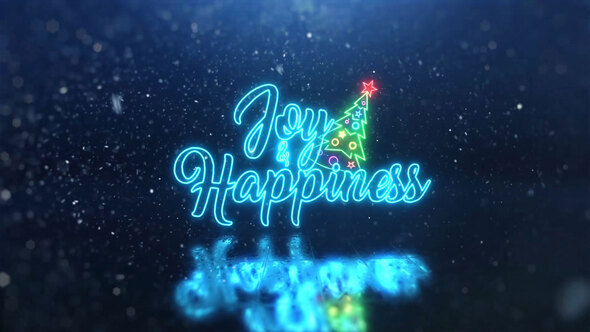 Christmas Neon Light - VideoHive 29594344