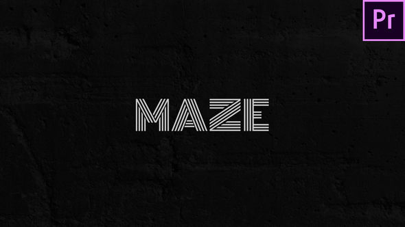 Maze - Animated Typeface for Premiere