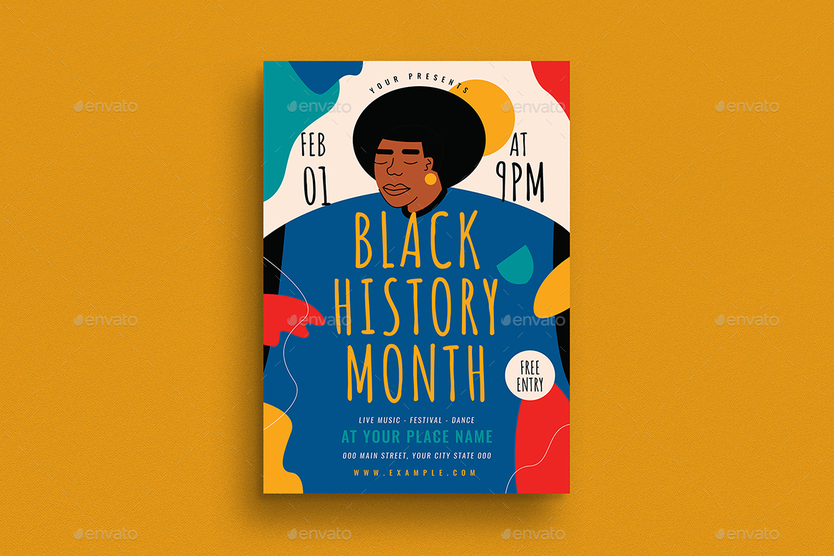 Black History Month Flyer Set, Print Templates | GraphicRiver