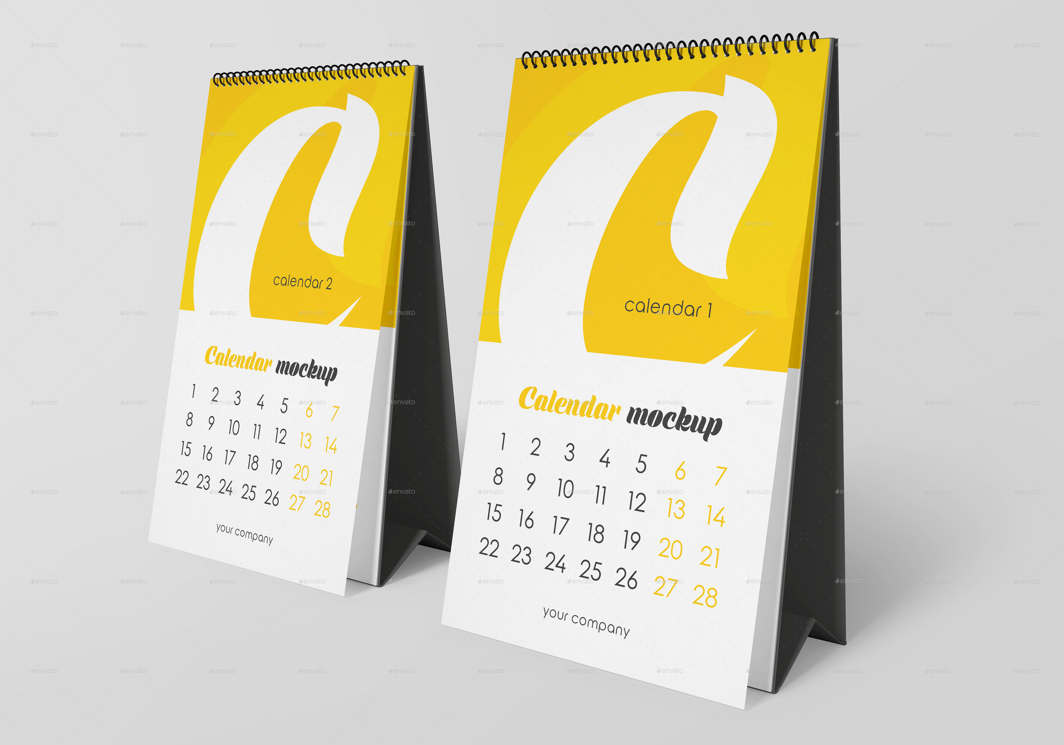 Desk Calendar v08 Mockup Set, Graphics | GraphicRiver