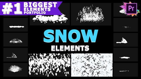 Cartoon Snowflakes | Premiere Pro MOGRT