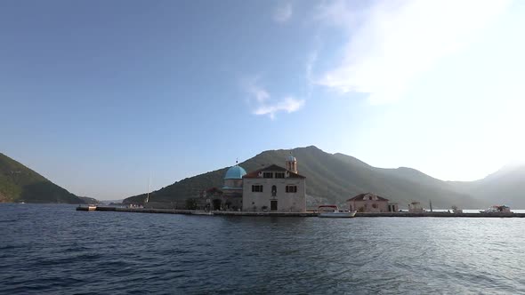 Medieval church in the middle of the sea in Kotor, Montenegro alt