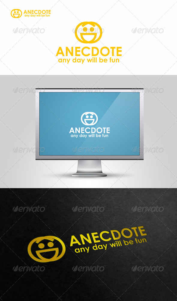 Anecdote - Funny Face Logo - Symbols Logo Templates