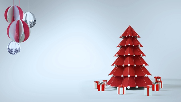 Christmas Paper Tree Background alt