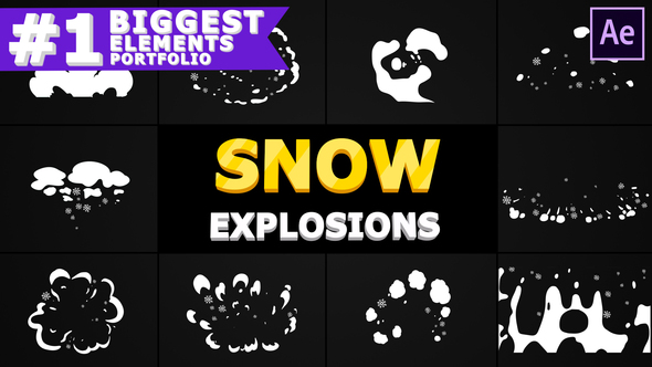 Cartoon Snow Explosions - VideoHive 29611073