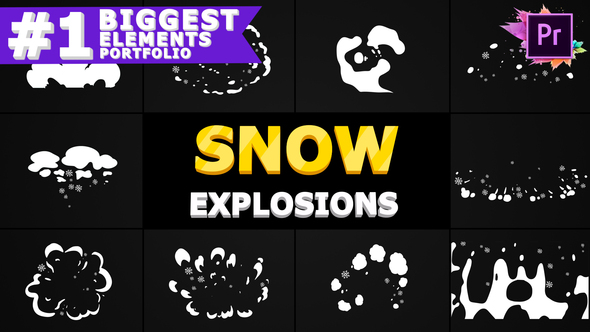 Cartoon Snow Explosions | Premiere Pro MOGRT