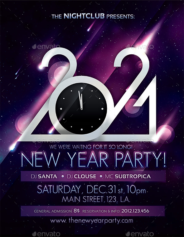 2021 New Year Party Poster