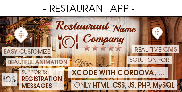 Restaurant App With CMS - iOS