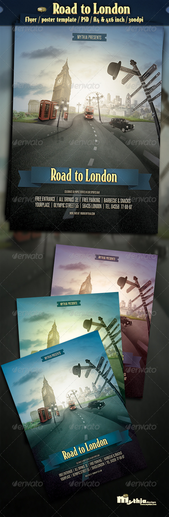 Road to London - Event Flyer/Poster Template - Events Flyers