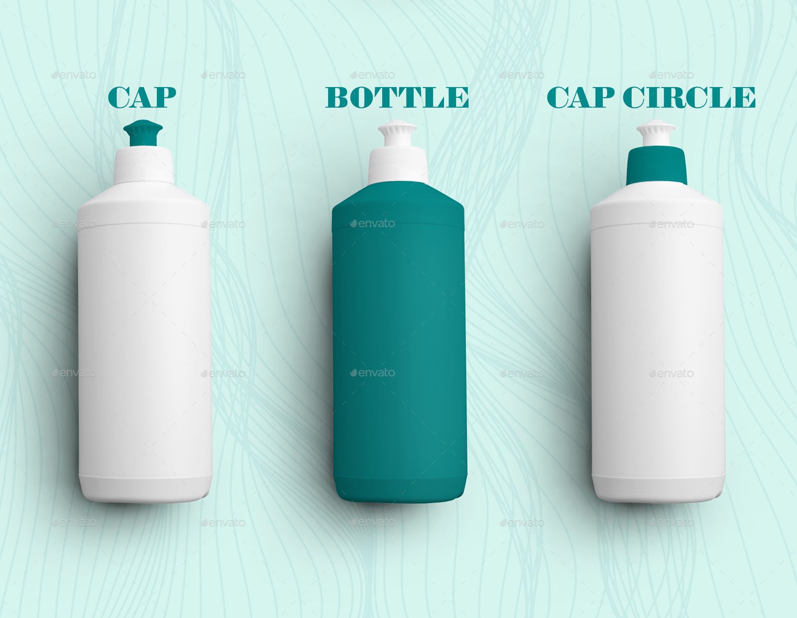 Download 5 Mockups Plastic Bottle With Push Pull Cap By Oleg Design Graphicriver