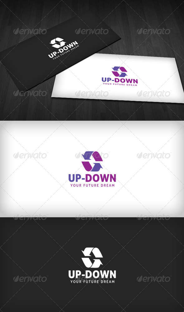 Up-Down Logo - Vector Abstract
