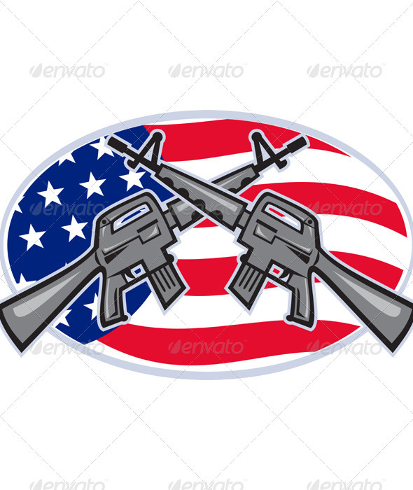 Armalite M-16 AR-15 Assault Rifle - Man-made Objects Objects