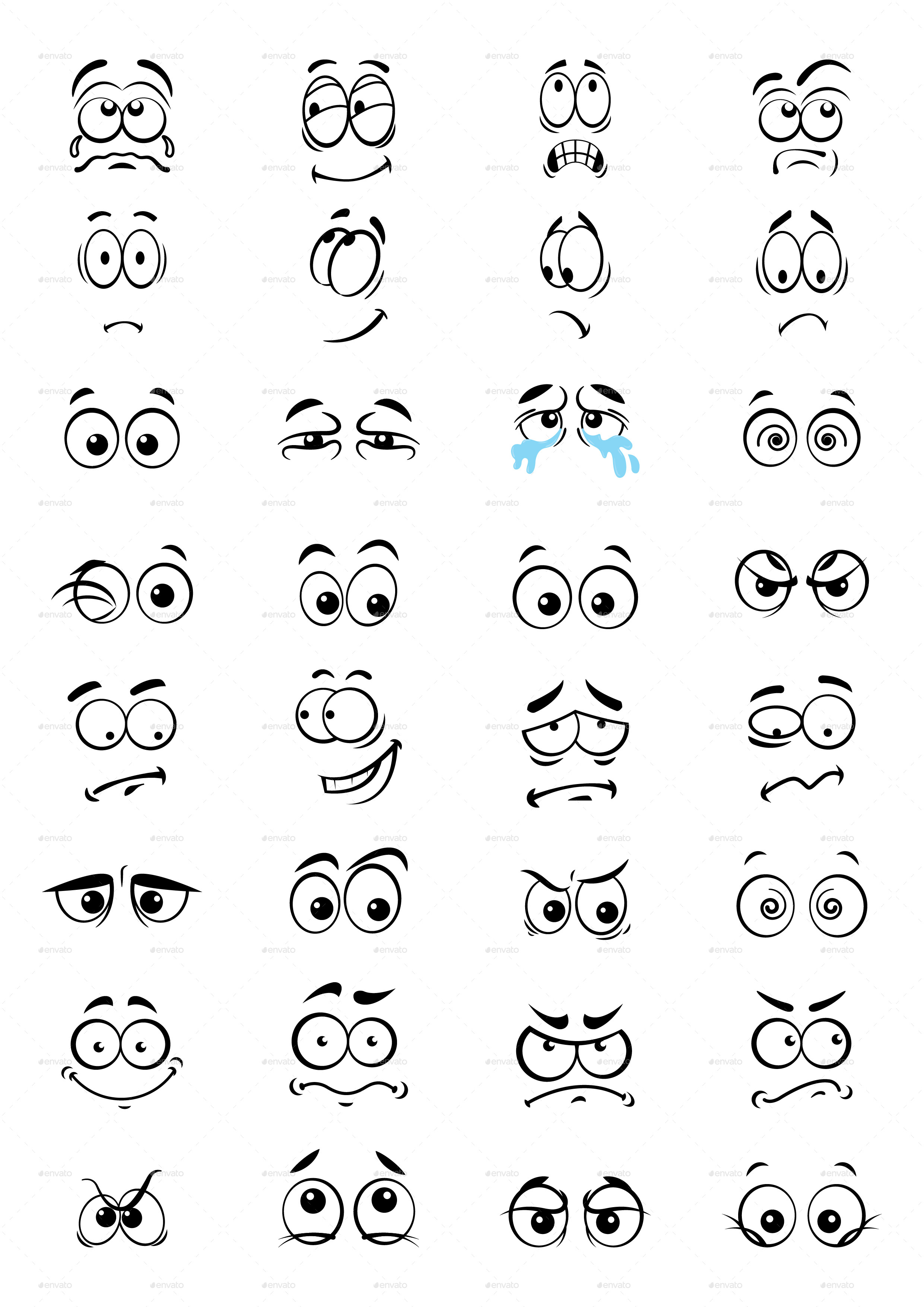 148 Cartoon Eyes, Vectors | GraphicRiver