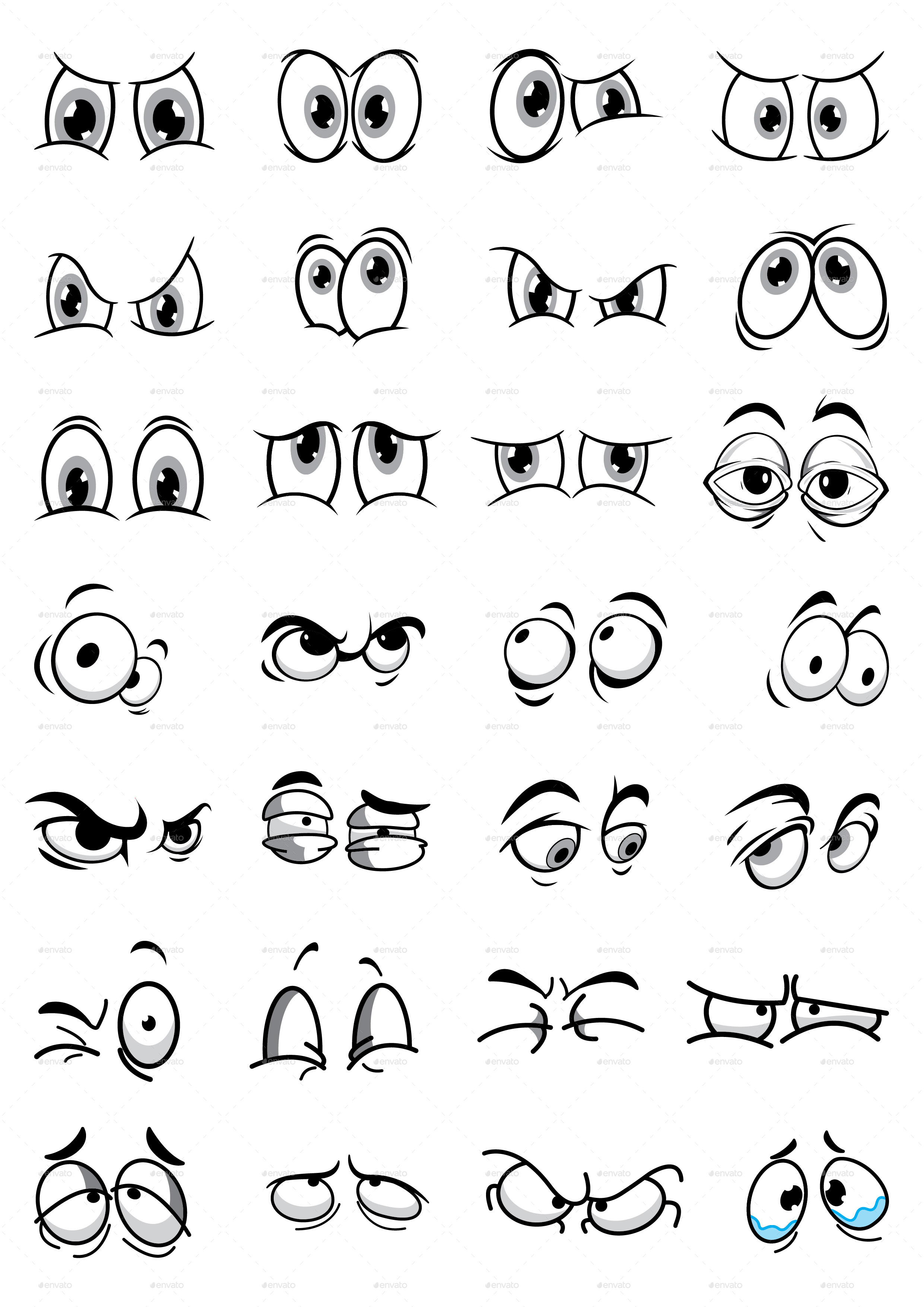 148 Cartoon Eyes, Vectors | GraphicRiver