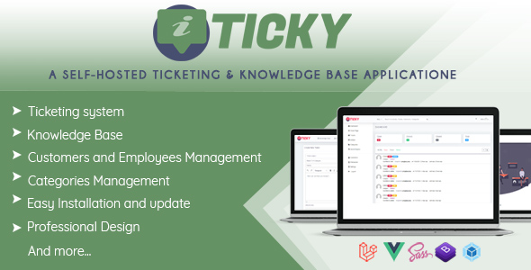 Ticky – Support Ticketing System & Knowledge base