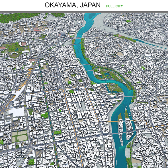 Okayama city Japan - 3Docean 29649749