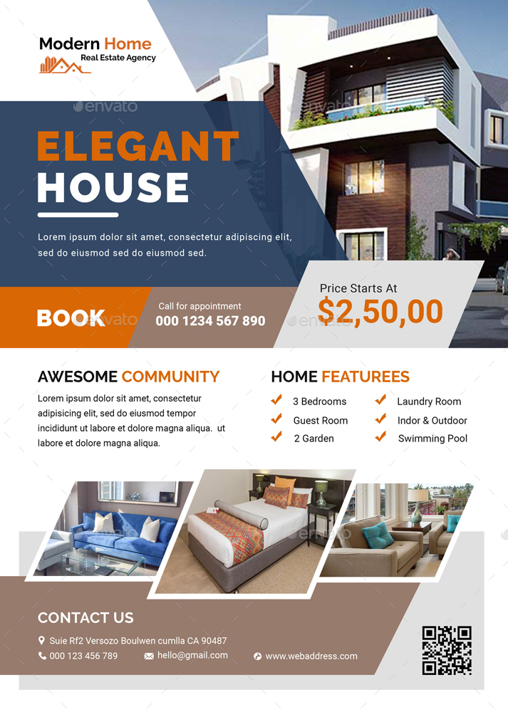 Real Estate Flyer, Print Templates | GraphicRiver