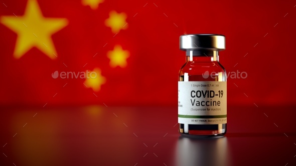 Covid Vaccine China Flag / Corona Vaccine Chinese Flag