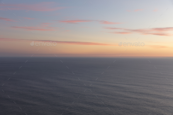 Vast ocean and sky at dusk, Manzanita, Oregon