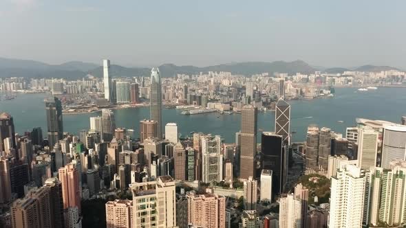 Hong Kong Aerial View From Victoria Peak China