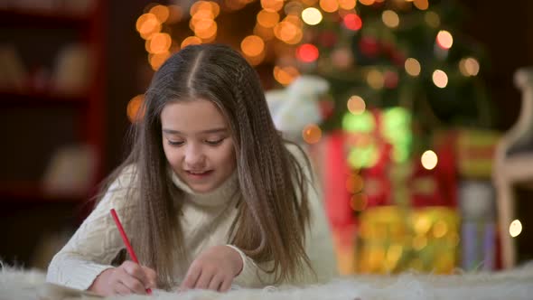 Child writes letter with wishes for gift.