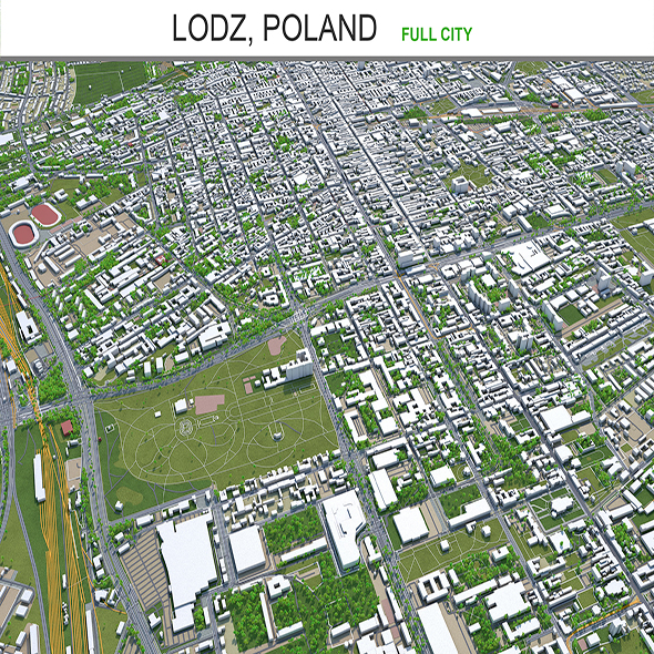 Lodz city Poland - 3Docean 29663086
