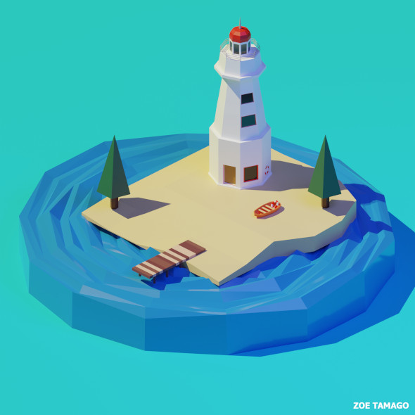 Isometric 3D Lighthouse - 3Docean 29663881