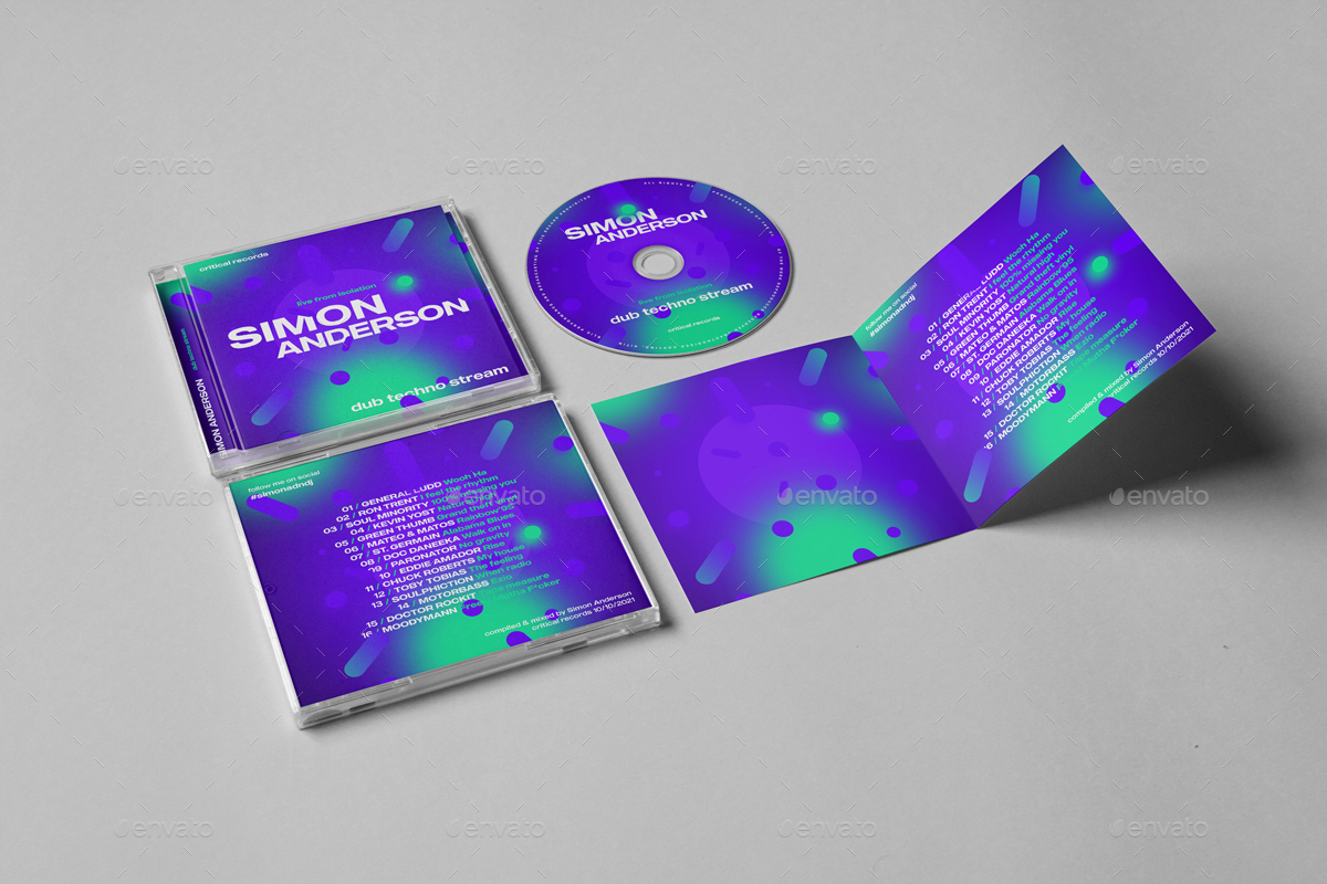 DJ Music Cover Artwork Template for CD / Digital Releases, Print Templates