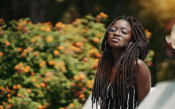Portrait Of A Black Girl With Dreads Stock Photo By Skynextphoto Photodune