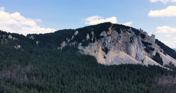 Aerial View Of Limestone And Sandtone Massif On Hasmas Mountain alt