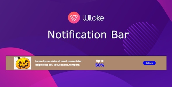 Wiloke Notification Bar