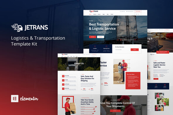 Jetrans – Logistics & Transportation Elementor Template Kit