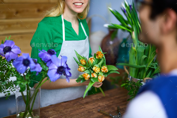 Selling tulips - Stock Photo - Images