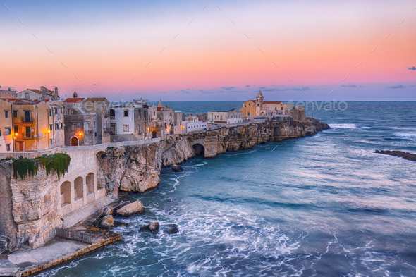 Vieste - beautiful coastal town in Puglia Stock Photo by Pilat666 ...