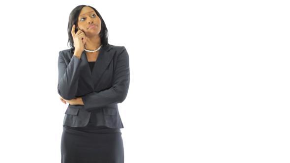 Confused Black Businesswoman